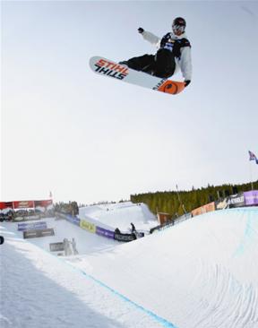half-pipe contest, Breckenridge (Colorado)